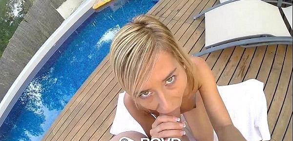  HD POVD - Blonde Lola Reve gets fucked by the pool POV style